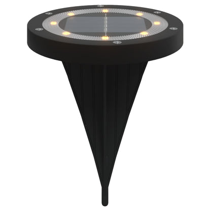 vidaXL Solar Ground Lights with Ground Spikes Outdoor 12 pcs Warm White - Black - 54496