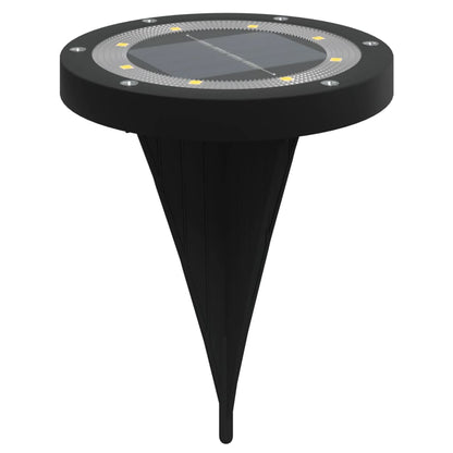 vidaXL Solar Ground Lights with Ground Spikes Outdoor 12 pcs Warm White - Black - 54496