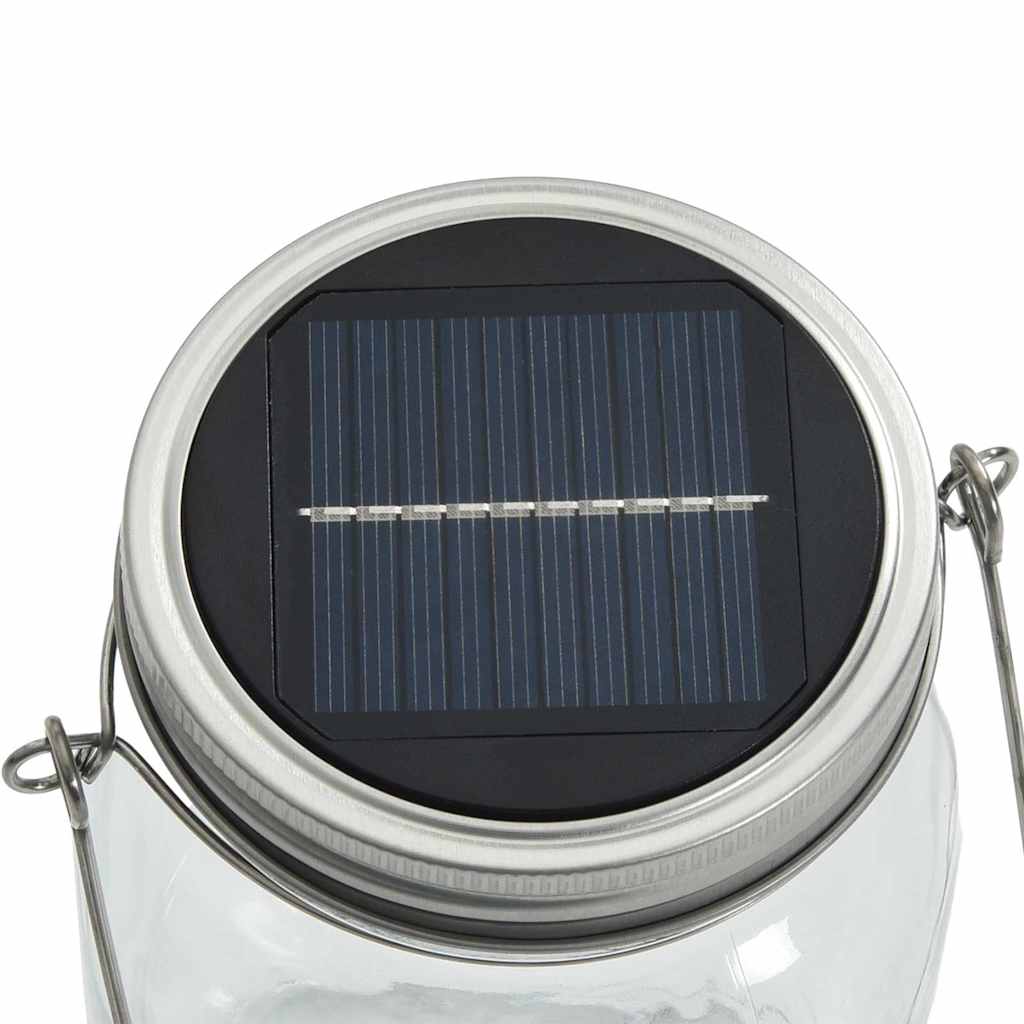 vidaXL Solar Glass Light for Outdoor 12 pcs Warm White - Silver