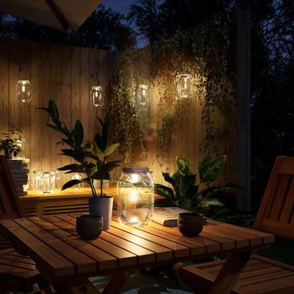 vidaXL Solar Glass Light for Outdoor 12 pcs Warm White - Silver