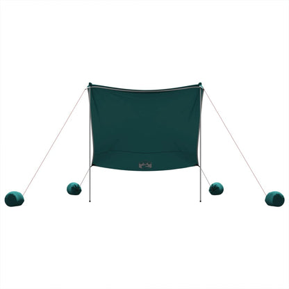 vidaXL Beach Canopy with Sand Anchors Green 214x236 cm