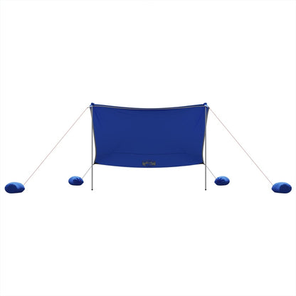 vidaXL Beach Canopy with Sand Anchors Blue 304x300 cm
