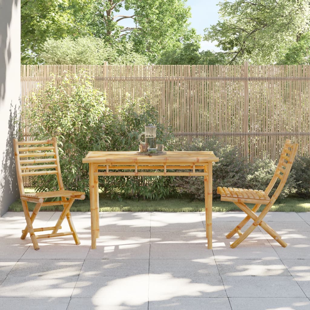 vidaXL Garden Dining Table 110x55x75 cm Bamboo - Brown