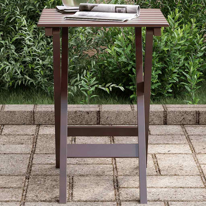 vidaXL Side Table Foldable Brown Solid Wood Poplar