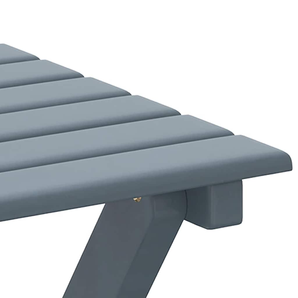 vidaXL Side Table Foldable Grey Solid Wood Poplar