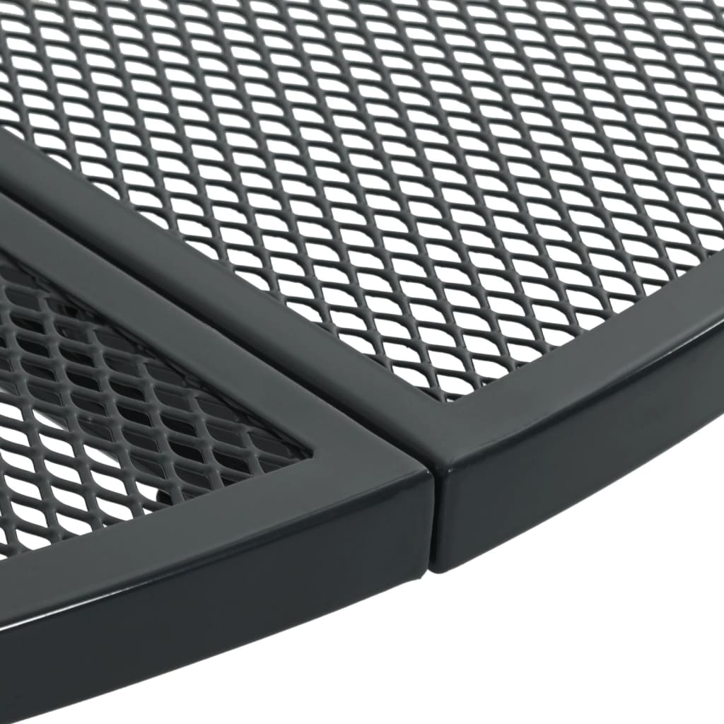 vidaXL Patio Table Round Anthracite Ø80x72.5 cm Powder-coated Steel