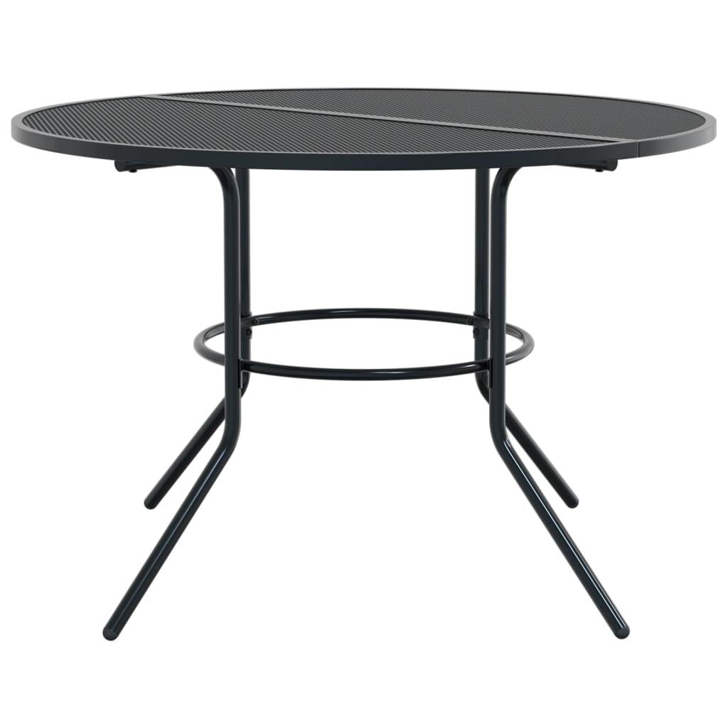 vidaXL Patio Table Round Anthracite Ø110x72.5 cm Powder-coated Steel
