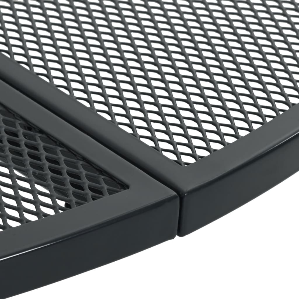 vidaXL Patio Table Round Anthracite Ø110x72.5 cm Powder-coated Steel