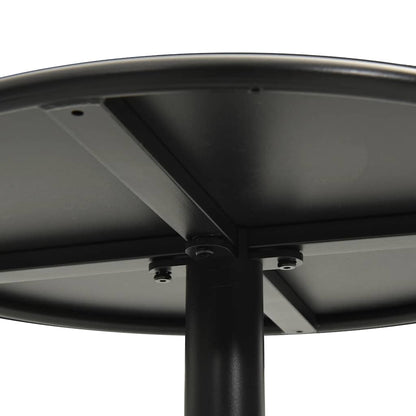 vidaXL Garden Table Round Black Ø60x105 cm Steel