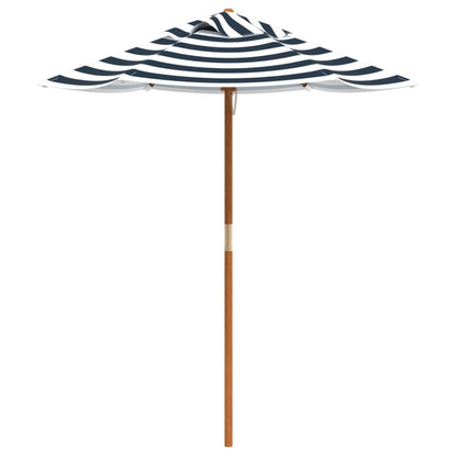 vidaXL Picnic Table for 4 Kids with Umbrella Solid Wood Fir - Brown - 24689