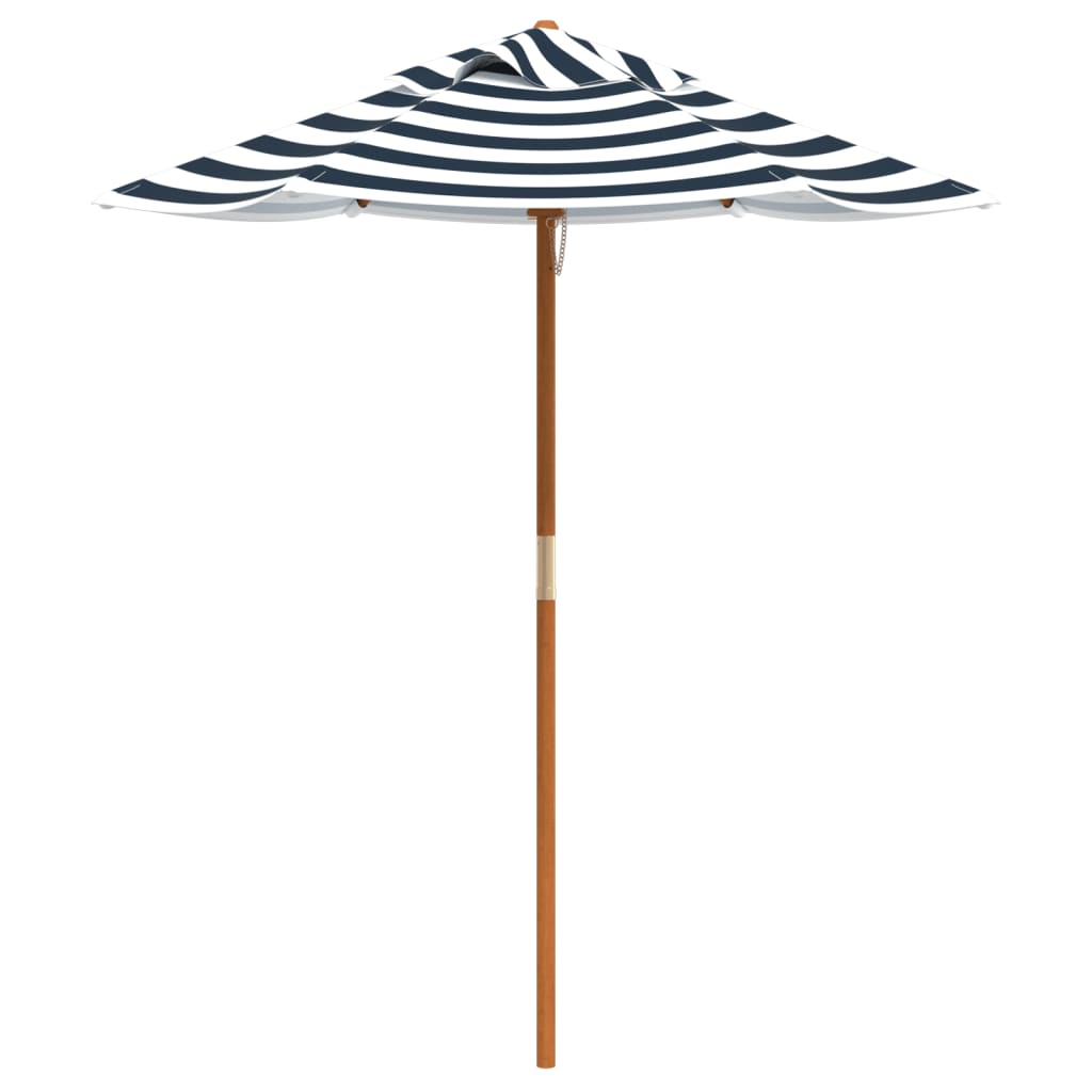 vidaXL Picnic Table for 4 Kids with Umbrella Solid Wood Fir - Brown - 24701