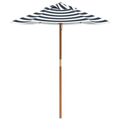 vidaXL Picnic Table for 4 Kids with Umbrella Round Solid Wood Fir - Brown - 24733