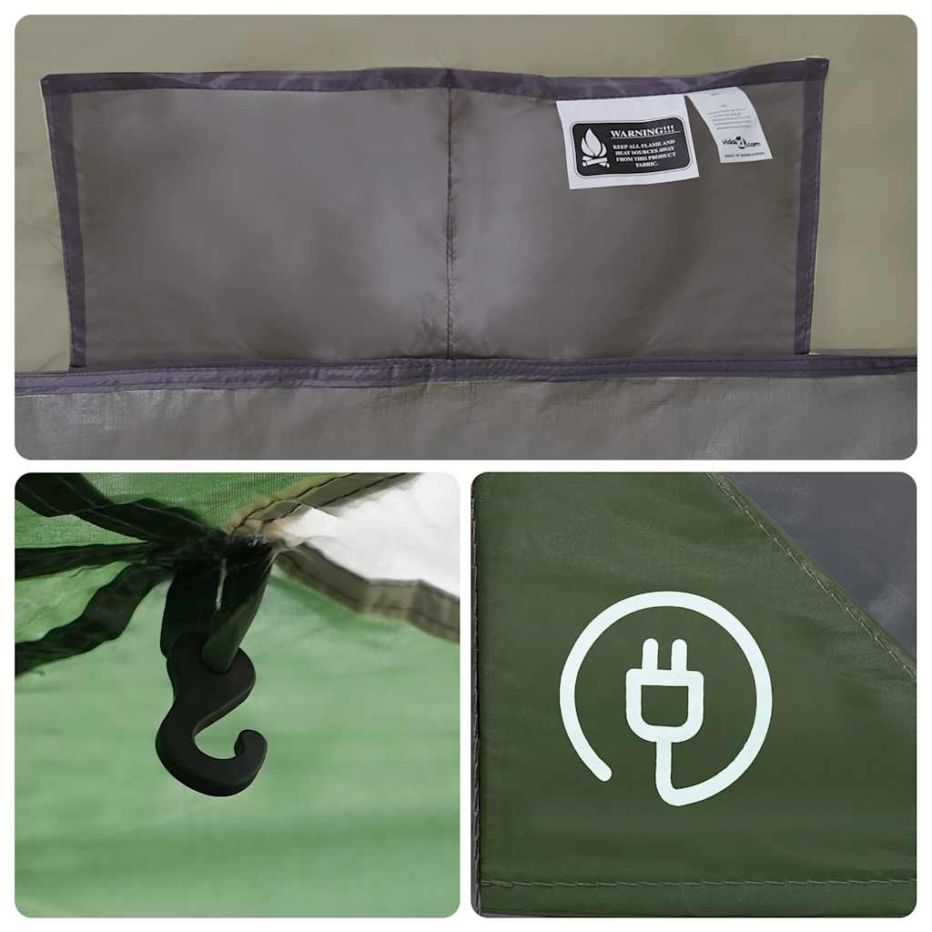 vidaXL Family Tent Dome 6-Person Green Waterproof