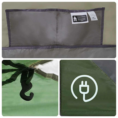 vidaXL Family Tent Dome 6-Person Green Waterproof