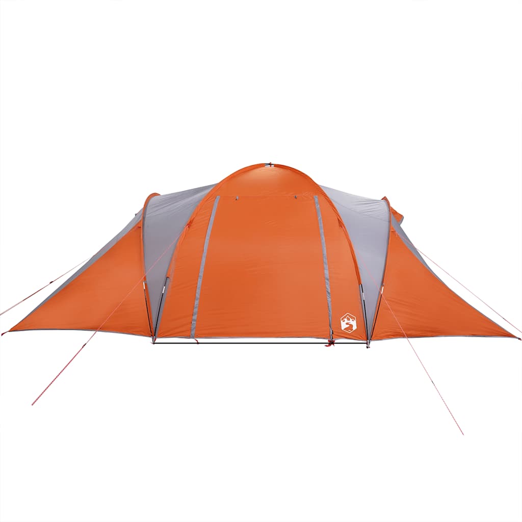 vidaXL Family Tent Dome 6-Person Grey and Orange Waterproof
