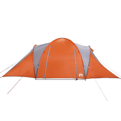 vidaXL Family Tent Dome 6-Person Grey and Orange Waterproof