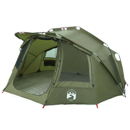vidaXL Fishing Tent 5-Person Olive Green Waterproof - 36697