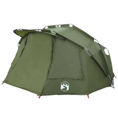vidaXL Fishing Tent 5-Person Olive Green Waterproof - 36697