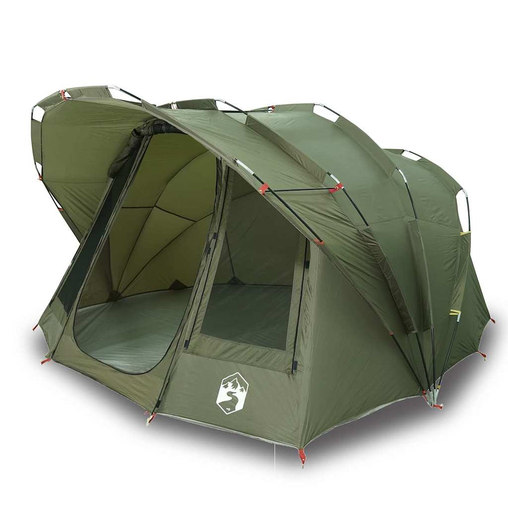 vidaXL Fishing Tent 5-Person Olive Green Waterproof - 36698