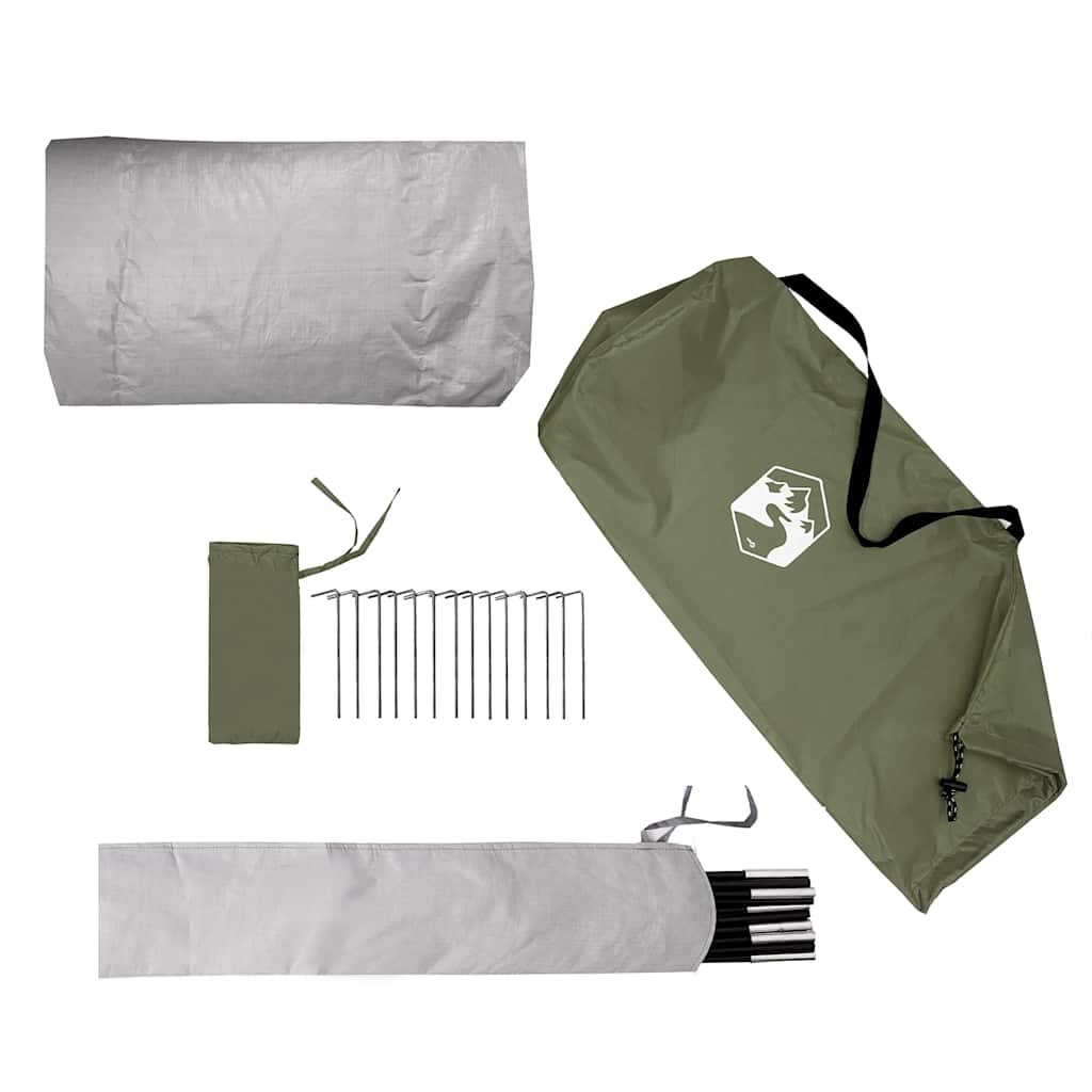 vidaXL Fishing Tent 5-Person Olive Green Waterproof - 36698