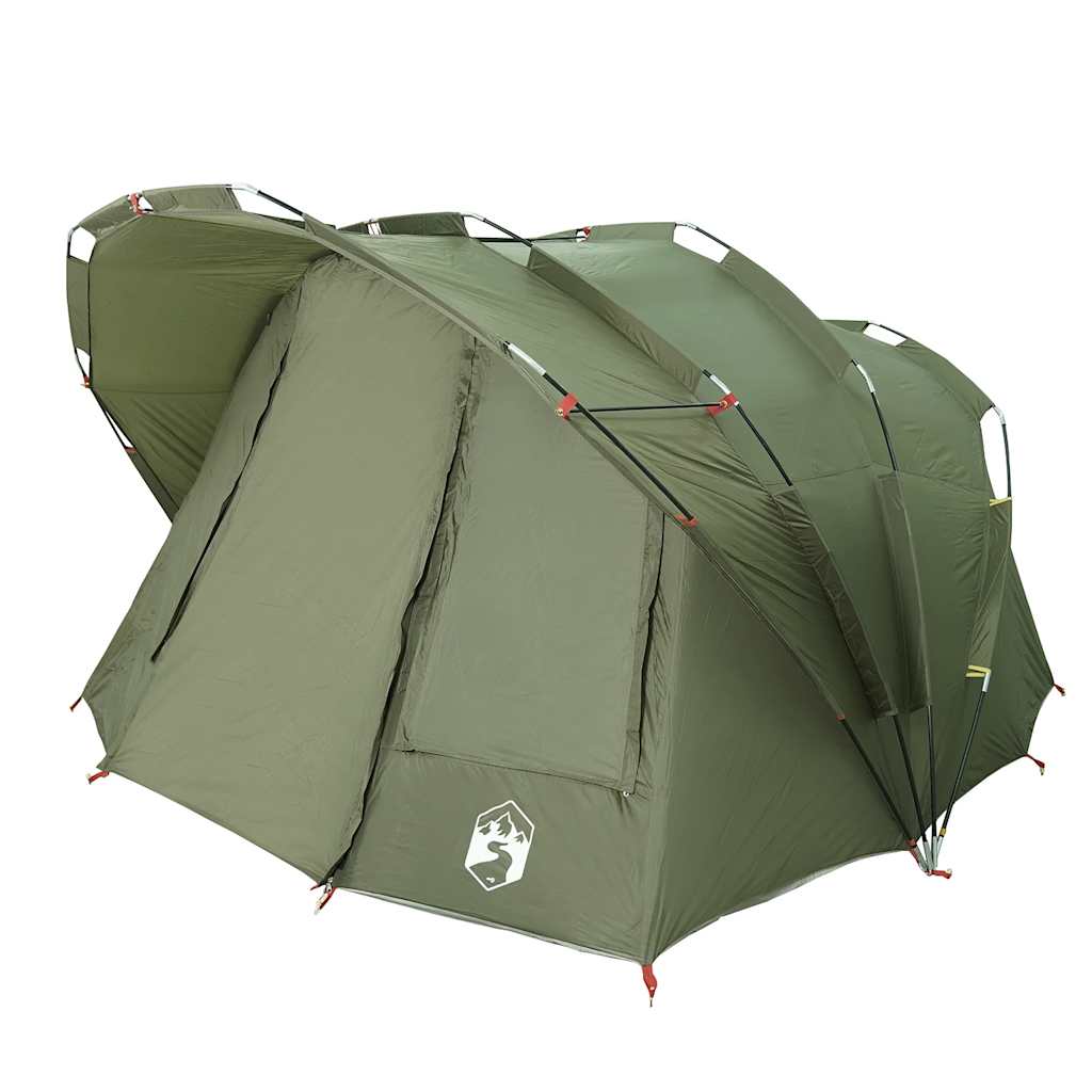 vidaXL Fishing Tent 5-Person Olive Green Waterproof - 36698