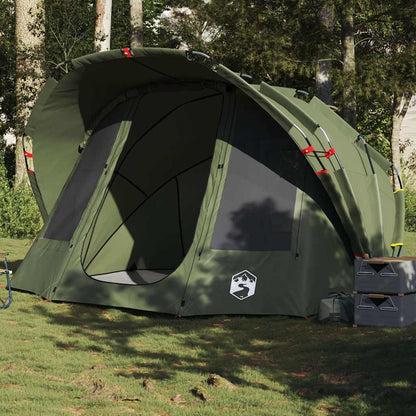 vidaXL Fishing Tent 5-Person Olive Green Waterproof - 36698