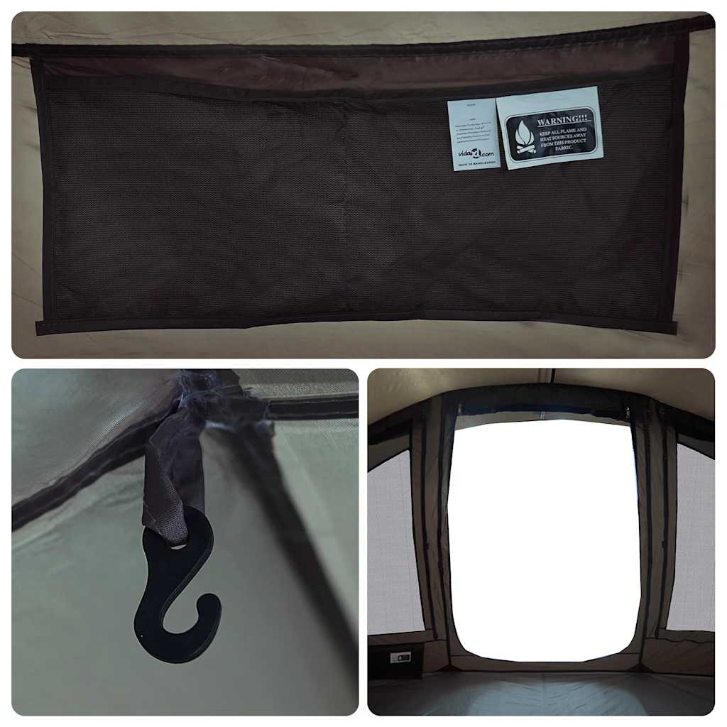 vidaXL Fishing Tent 5-Person Brown Waterproof - 36707