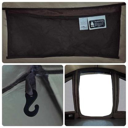 vidaXL Fishing Tent 5-Person Brown Waterproof - 36707