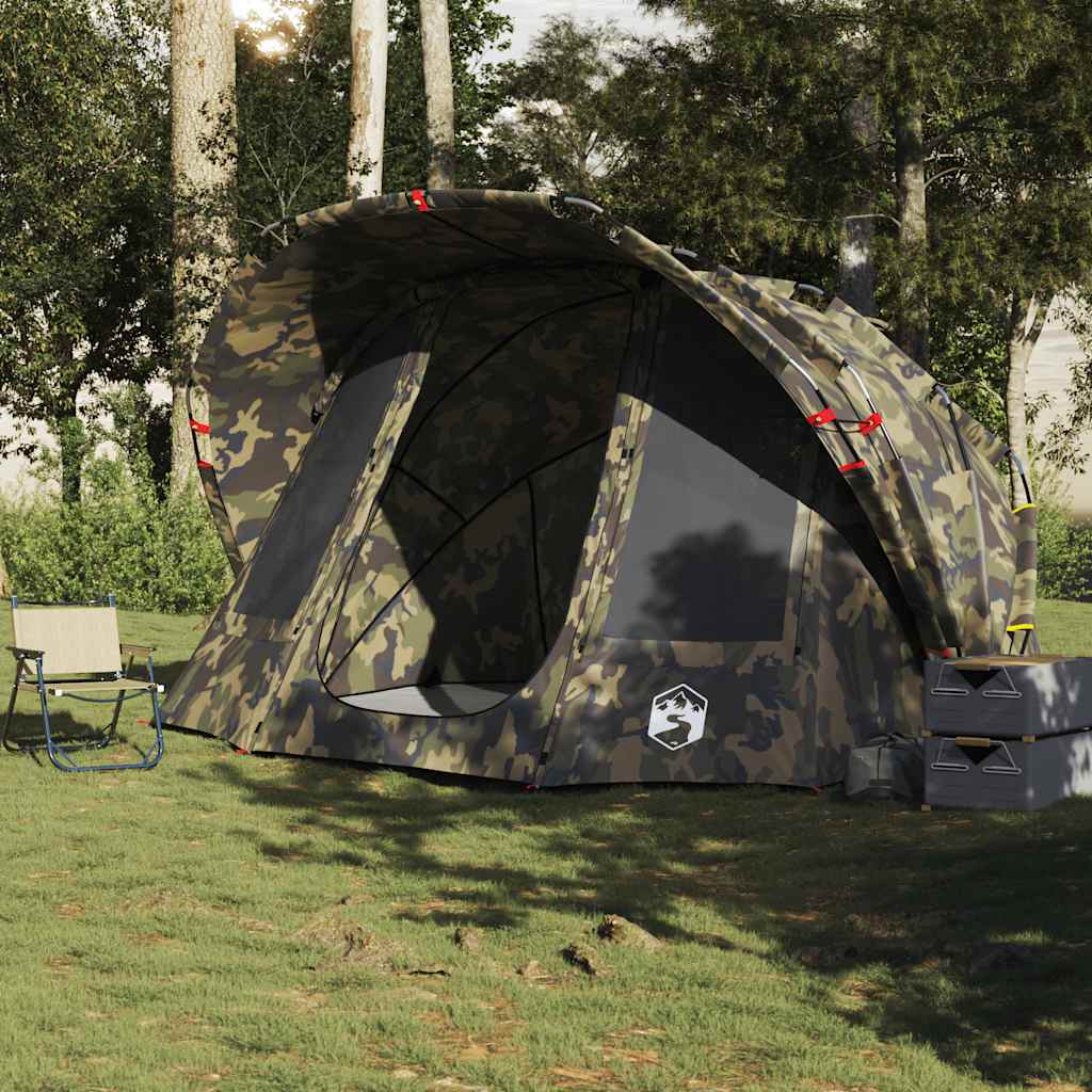 vidaXL Fishing Tent 5-Person Camouflage Waterproof - Multicolour