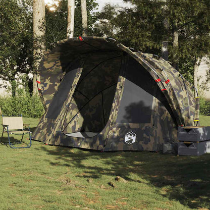 vidaXL Fishing Tent 5-Person Camouflage Waterproof - Multicolour