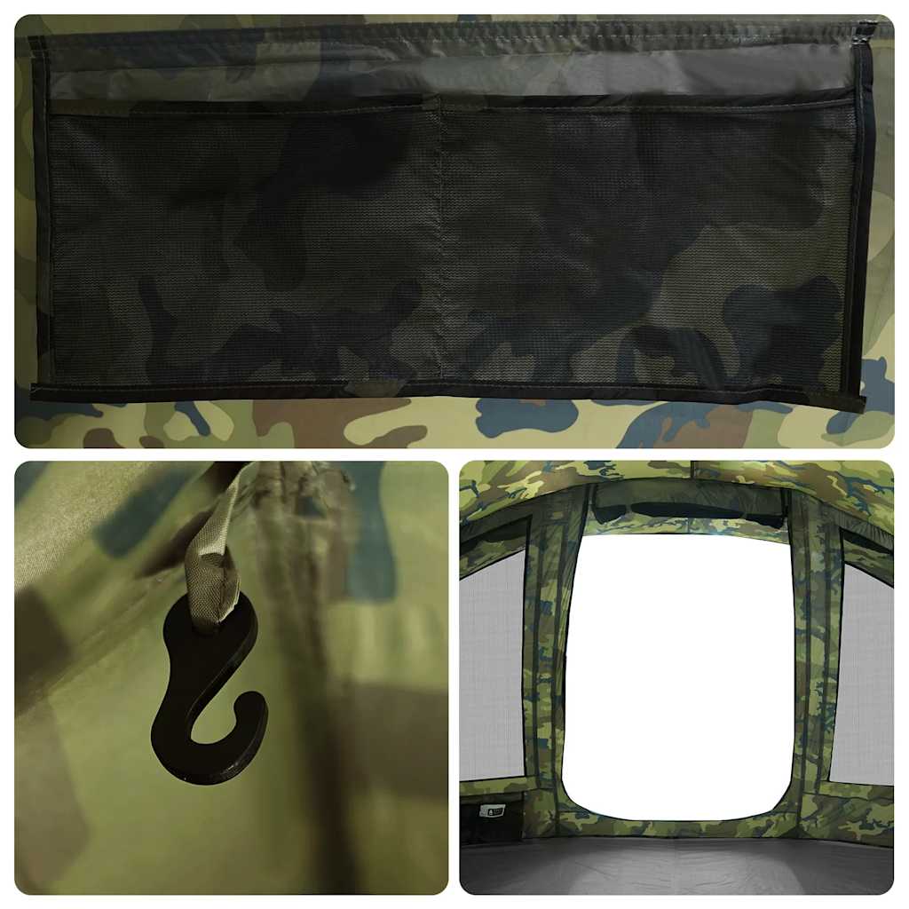 vidaXL Fishing Tent 5-Person Camouflage Waterproof - Multicolour