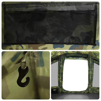 vidaXL Fishing Tent 5-Person Camouflage Waterproof - Multicolour