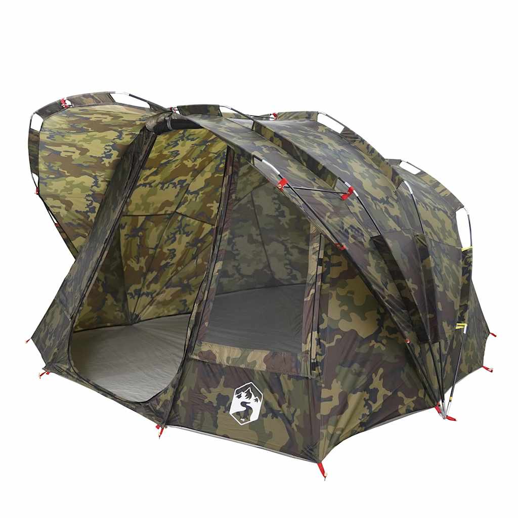 vidaXL Fishing Tent 5-Person Camouflage Waterproof - Multicolour