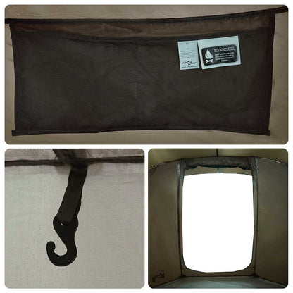 vidaXL Fishing Tent 4-Person Brown Waterproof