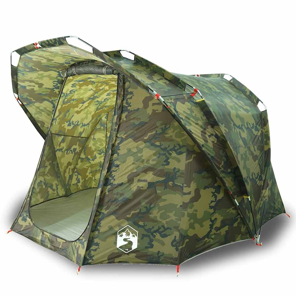 vidaXL Fishing Tent 4-Person Camouflage Waterproof - Multicolour