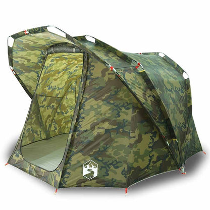 vidaXL Fishing Tent 4-Person Camouflage Waterproof - Multicolour