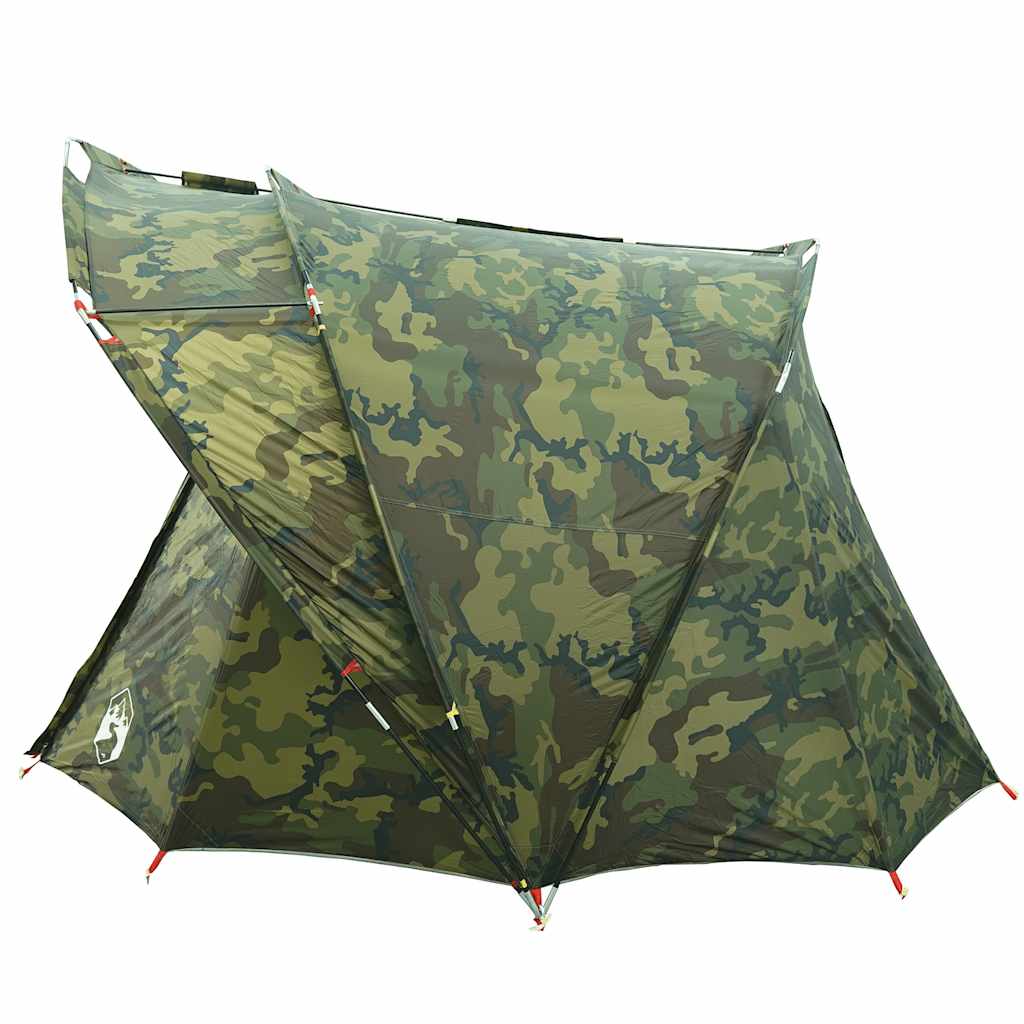 vidaXL Fishing Tent 4-Person Camouflage Waterproof - Multicolour