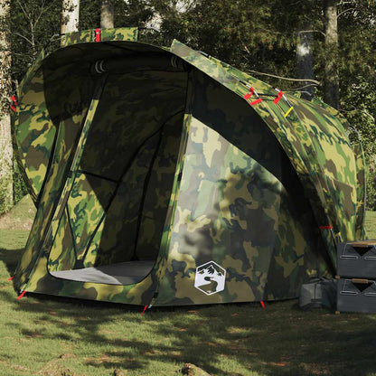 vidaXL Fishing Tent 4-Person Camouflage Waterproof - Multicolour