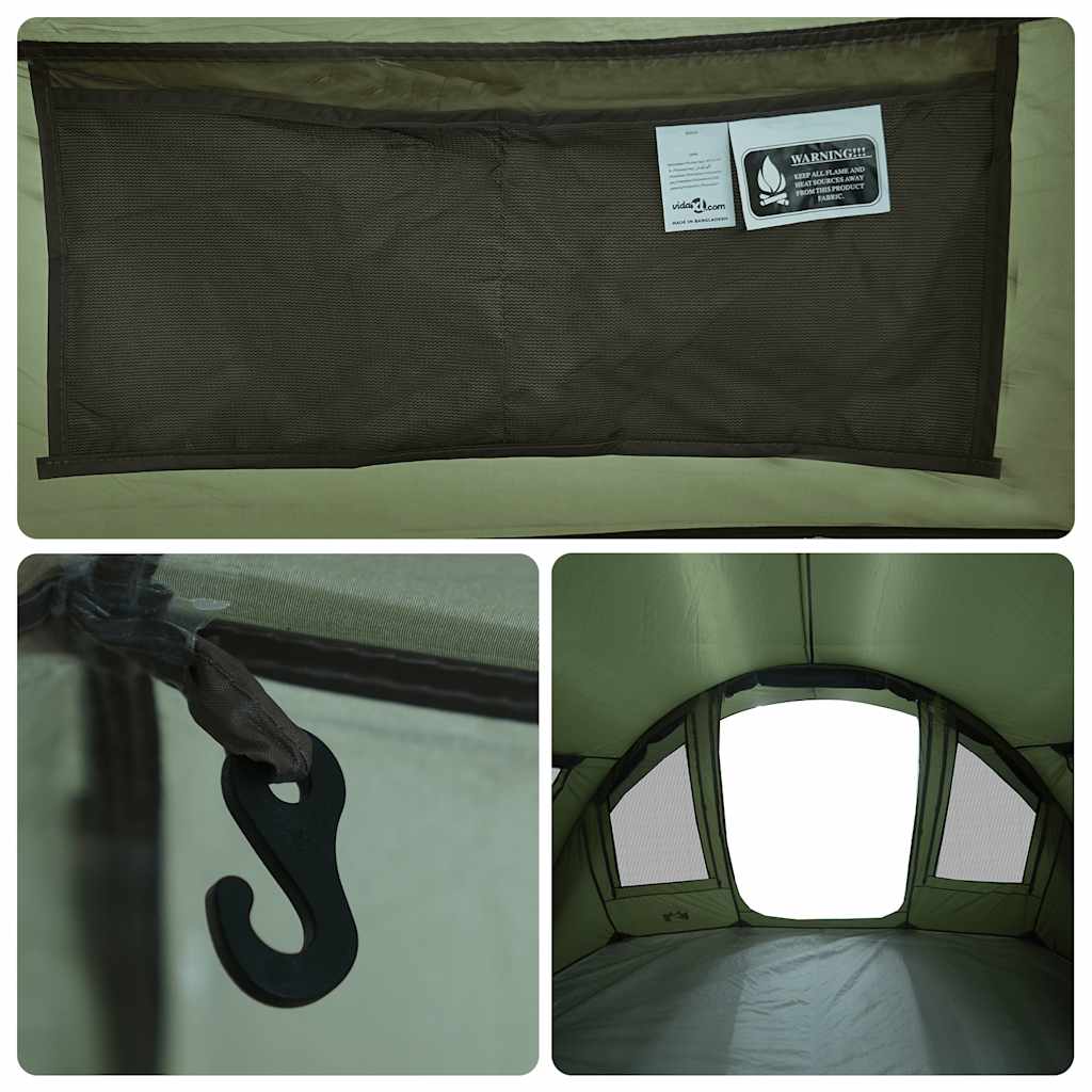 vidaXL Fishing Tent 2-Person Olive Green Waterproof - 36726
