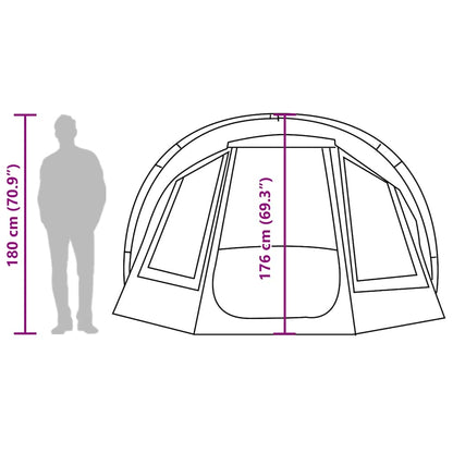 vidaXL Fishing Tent 2-Person Olive Green Waterproof - 36726