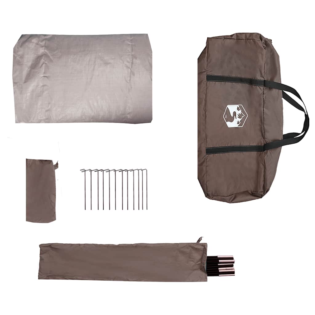 vidaXL Fishing Tent 2-Person Brown Waterproof - 36735