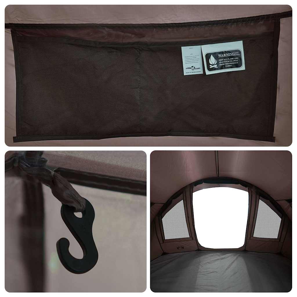 vidaXL Fishing Tent 2-Person Brown Waterproof - 36735