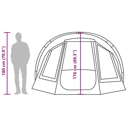 vidaXL Fishing Tent 2-Person Brown Waterproof - 36735