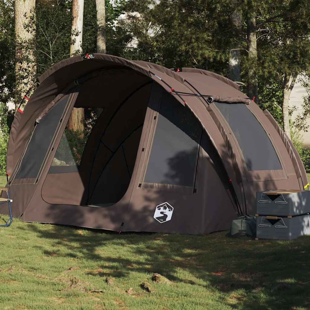 vidaXL Fishing Tent 2-Person Brown Waterproof - 36735