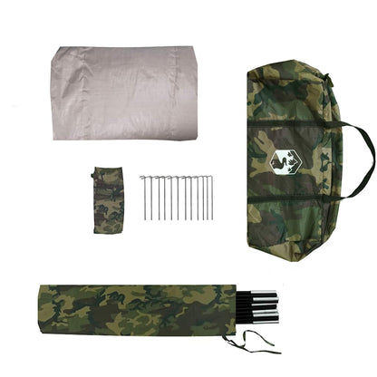vidaXL Fishing Tent 2-Person Camouflage Waterproof - Multicolour