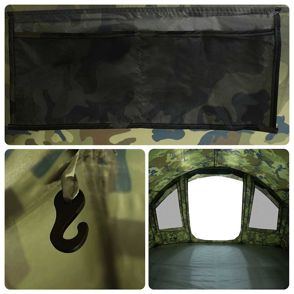 vidaXL Fishing Tent 2-Person Camouflage Waterproof - Multicolour