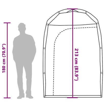 vidaXL Shower Tent Blue Waterproof