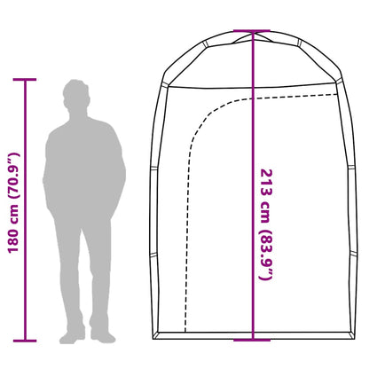 vidaXL Shower Tent Grey Waterproof