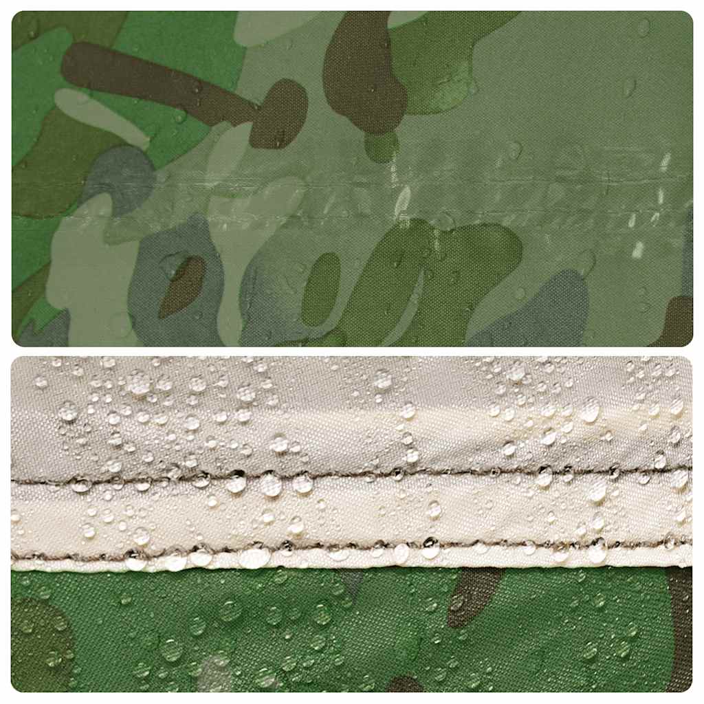 vidaXL Shower Tent Camouflage Waterproof - Green