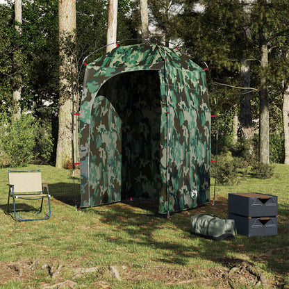 vidaXL Shower Tent Camouflage Waterproof - Green